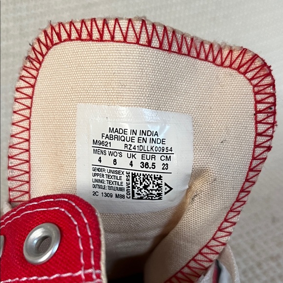 Red High-Top Converse - Picture 4 of 4